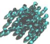 50 6mm Faceted Tortoise Aqua Beads